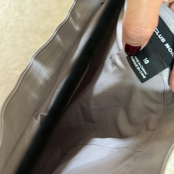 Club Mónaco metalic silver pleated skirt - Picture 3 of 4